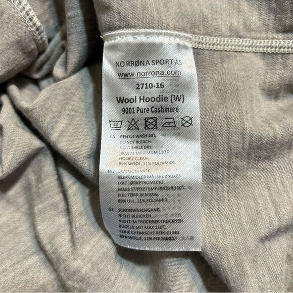 Norrona Sport Women's Merino Wool 1/2 Zip Hoodie Size Medium - Picture 9 of 11